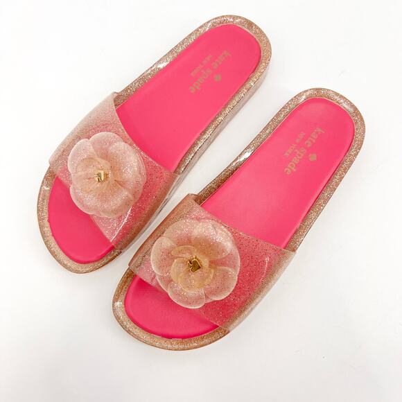 Kate Spade Splash Glitter Jelly Slides Slip On Sandals Women's Size 9 - Picture 2 of 6